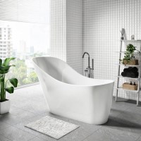 GRADE A2 - Newport Freestanding Bath Single Ended Slipper - 1530 x 715mm