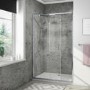 GRADE A1 - 1200mm Universal Sliding Shower Door - Vega