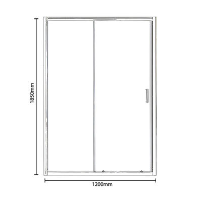 GRADE A1 - 1200mm Universal Sliding Shower Door - Vega