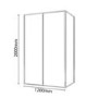 1200mm Sliding Shower Door - 6mm Glass - Pavo Range
