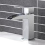 Chrome Mono Waterfall Basin Mixer Tap - Tabor