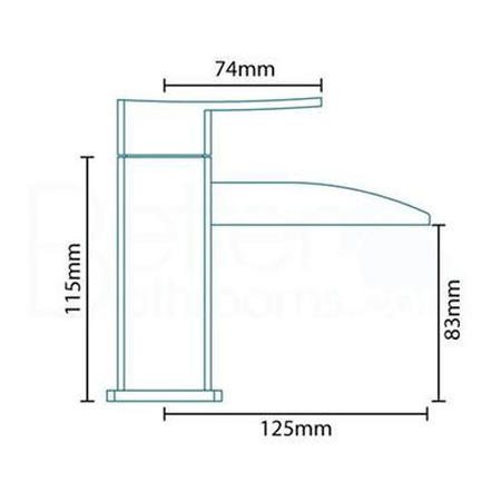 GRADE A1 - Chrome Waterfall Bath Mixer Tap - Tabor