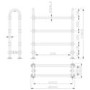 Hudson Reed Adelaide Heated Towel Rail Chrome - 762 x 685mm