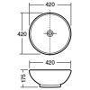 Premier Vessels Round Countertop Basin 420mm Diameter