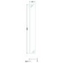 GRADE A1 - Premier Wetroom 8mm Return Screen 215 x 1850mm