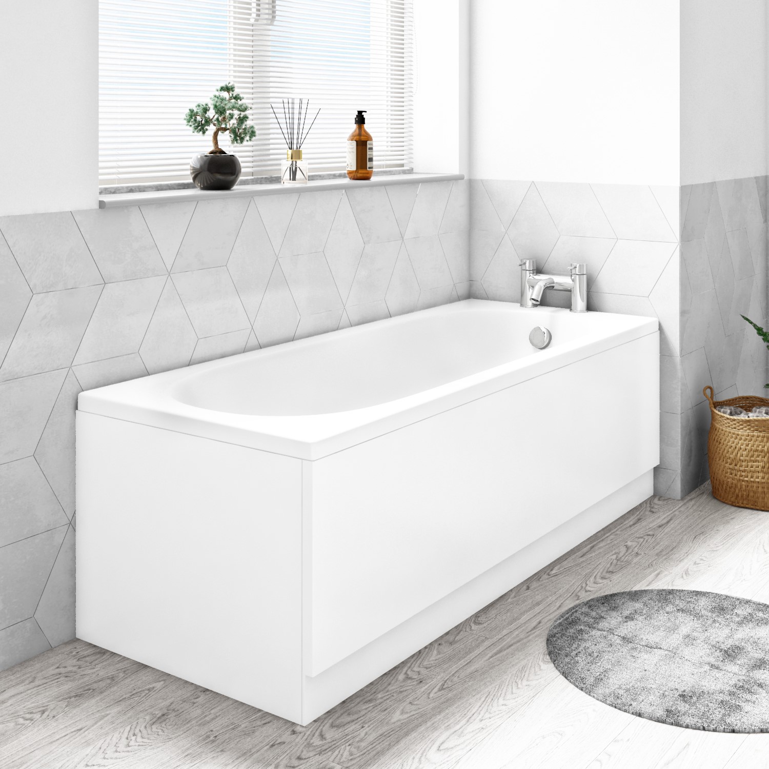 Alton White Round Single Ended Bath - 1600 X 700Mm Size 160
