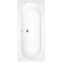 1700 x 700 Burford Double Ended Round Bath with Front Panel and Como Bath Filler