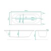 Cassidy Double Ended Standard Bath - 1700 x 750mm