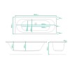 Cassidy Double Ended Standard Bath - 1800 x 800mm