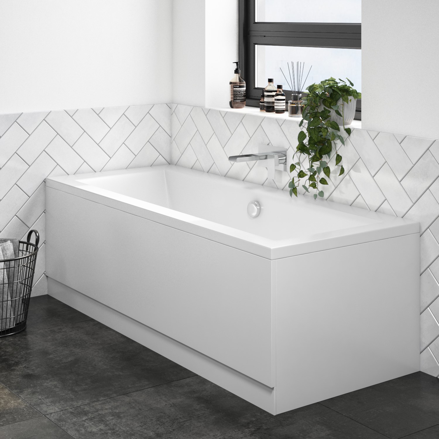 Chiltern Square Double Ended Bath - 1700 x 700mm