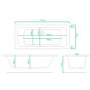 GRADE A2 - Chiltern Square Double Ended Bath - 1700 x 700mm