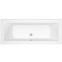 1700 x 750 Chiltern Double Ended Square Bath with Front Panel and Aqua Bath Filler