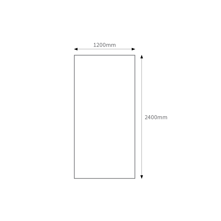 White Marble PVC Shower Wall Panel - 2400 x 1200mm