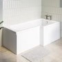 ALMOST PERFECT - Lomax Right Hand L Shape Shower Bath - 1500 x 850mm