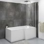 GRADE A2 - L Shape Shower Bath Right Hand 1700 x 850mm - Lomax