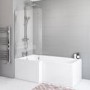 GRADE A2 - 1700mm L Shaped Acrylic Bath Front Panel - Lomax