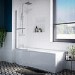 Portland Left Hand P Shape Shower Bath - 1700 x 850mm