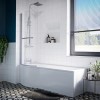Portland Left Hand P Shape Shower Bath - 1500 x 800mm