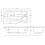 Grade A1 - P Shape Shower Bath Right Hand 1500 x 800mm - Portland