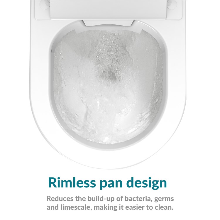 GRADE A1 - Back to Wall Bidet Toilet Combo- Built in Dryer & Spray-Purificare
