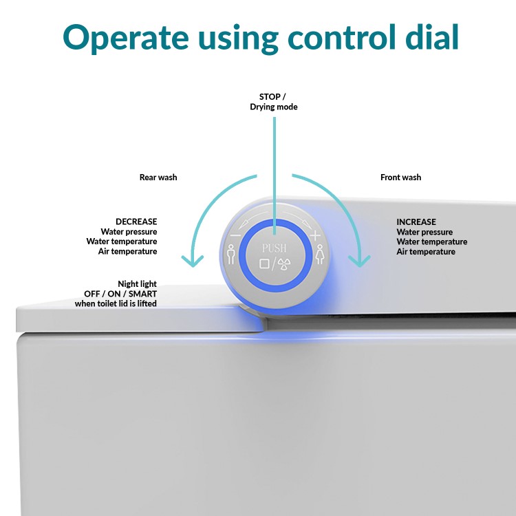 GRADE A1 - Back to Wall Bidet Toilet Combo- Built in Dryer & Spray-Purificare