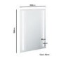 Rectangular LED Bathroom Mirror with Demister 500 x 700mm - Capella