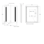 Rectangular LED Bathroom Mirror with Demister 500 x 700mm - Capella