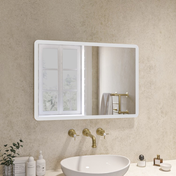 ONLY OPENED - 500 x 700mm Illuminated LED Bathroom Mirror - Ariel