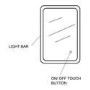 ONLY OPENED - 500 x 700mm Illuminated LED Bathroom Mirror - Ariel