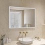 Rectangular Heated Bathroom Mirror with Lights 600 x 800mm - Ariel
