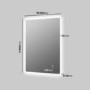 GRADE A1 - Rectangular LED Heated Bathroom Mirror 600 x 800mm - Ariel