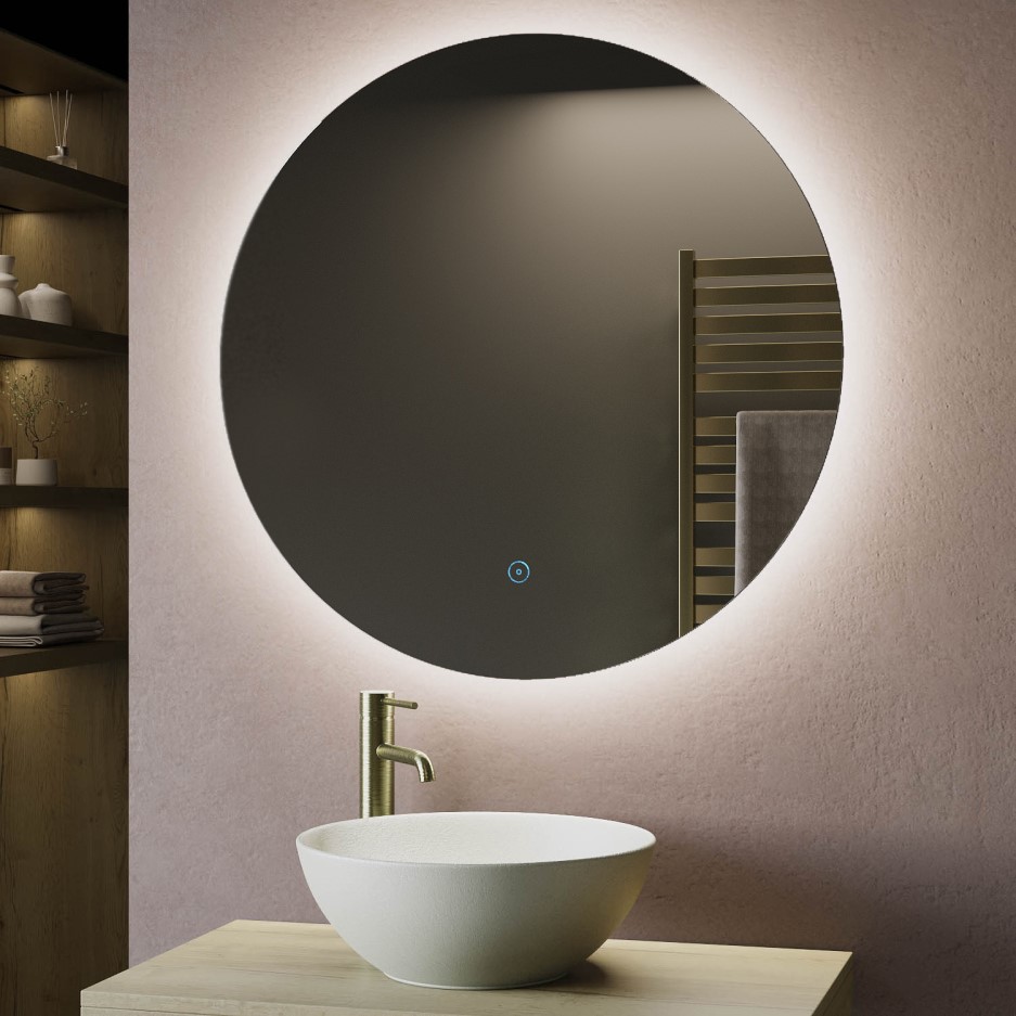 Luna Illuminated LED Bathroom Mirror with Demister 800 x 800mm BeBa