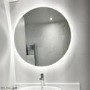 GRADE A1 - 800 x 800mm Round Backlit Mirror - Luna