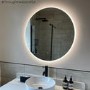 GRADE A1 - 800 x 800mm Round Backlit Mirror - Luna