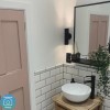 Rectangular Black Bathroom Mirror with Shelf - 500 x 700mm - Iona
