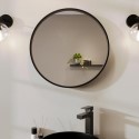 BeBa_24921 Round Black Bathroom Mirror 600mm - Alcor