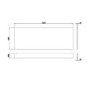 1500mm Wooden White Gloss Bath Front Panel - Ashford