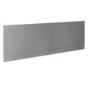 1700 Round Single Ended Bath with Grey Gloss Bath Front & End Panel 
