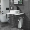 600mm White Countertop Basin Shelf Only - Lund