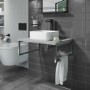 600mm Concrete Effect Countertop Basin Shelf Only - Lund