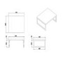 GRADE A1 - 800mm Vanity Shelf for Basin Concrete Effect - Lund