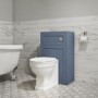 GRADE A1 - 500mm WC Toilet Unit - Matt Blue - Traditional - Baxenden