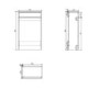GRADE A1 - 500mm WC Toilet Unit - Matt Blue - Traditional - Baxenden