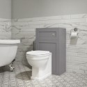 BeBa_24983 500mm Grey Back to Wall Toilet Unit Only - Baxenden