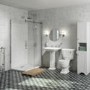 GRADE A3 - Traditional Tall Boy Bathroom Cabinet - Doors & Shelves - Matt White - Baxenden