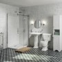 GRADE A2 - Traditional Tall Boy Bathroom Cabinet - Doors & Shelves - Matt White - Baxenden