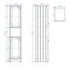 GRADE A2 - Traditional Tall Boy Bathroom Cabinet - Doors &amp; Shelves - Matt White - Baxenden
