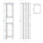 GRADE A1 - Traditional Tall Boy Bathroom Cabinet - Doors & Shelves - Matt White - Baxenden