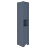 GRADE A1 - Blue Freestanding Tall Bathroom Cabinet 350mm - Baxenden