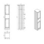 Blue Freestanding Tall Bathroom Cabinet 350mm - Baxenden